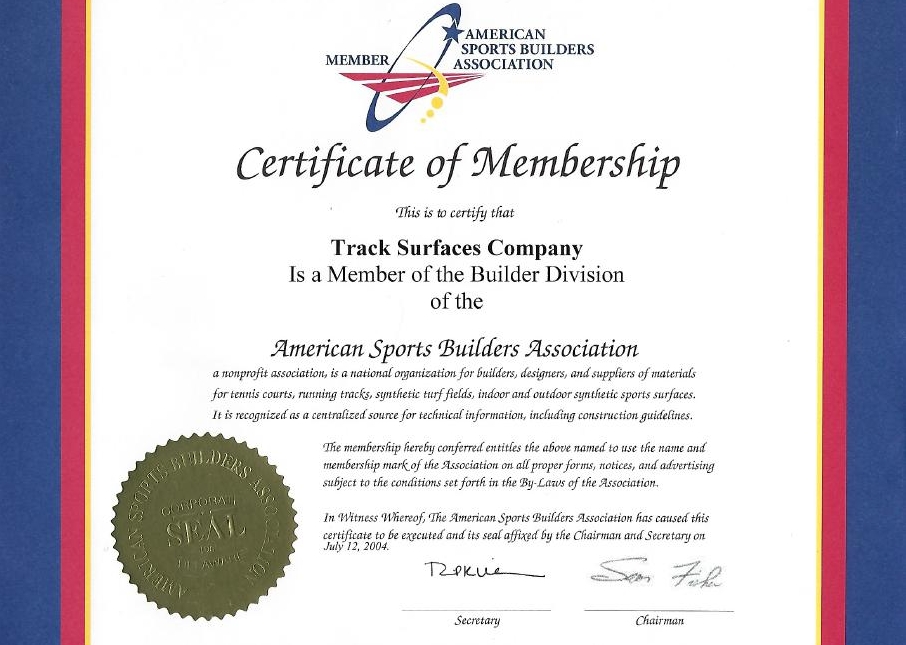Certified Track Builder